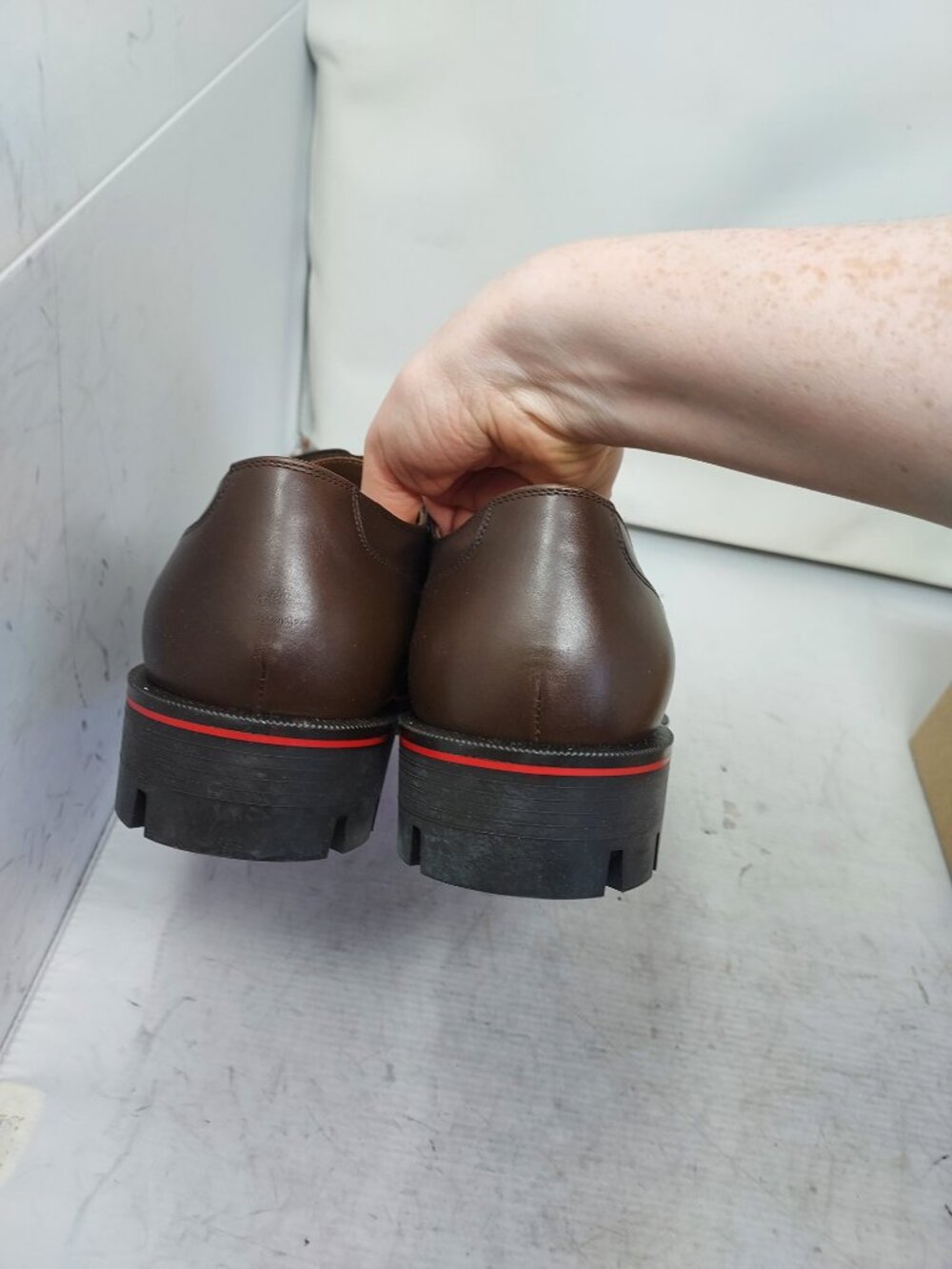 CHRISTIAN LOUBOUTIN Brown Davisol Leather Derby Shoe - Picture 10 of 10